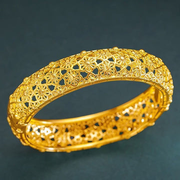Blossom Filigree Gold Bangle SZ09