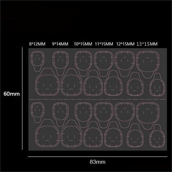 Jelly Glue Pads – 10 Sheets, 48 Pieces Each