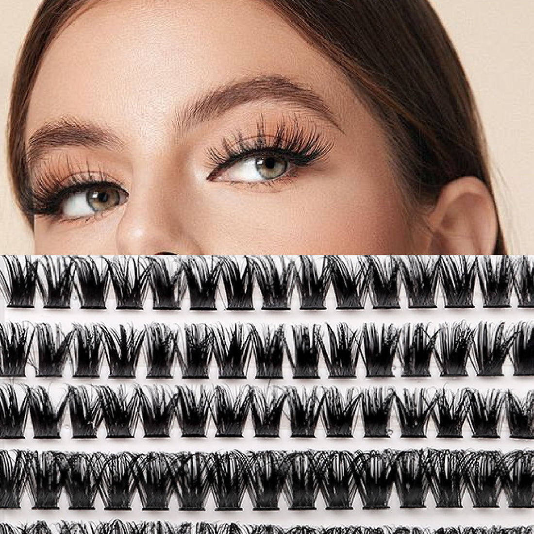 Huicop 80-Piece Fishbone Eyelash Display Card