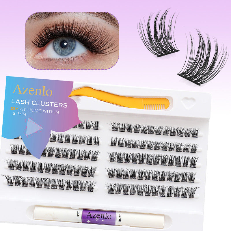 50 Pcs Fluffy Cluster Lashes – White Box Packaging