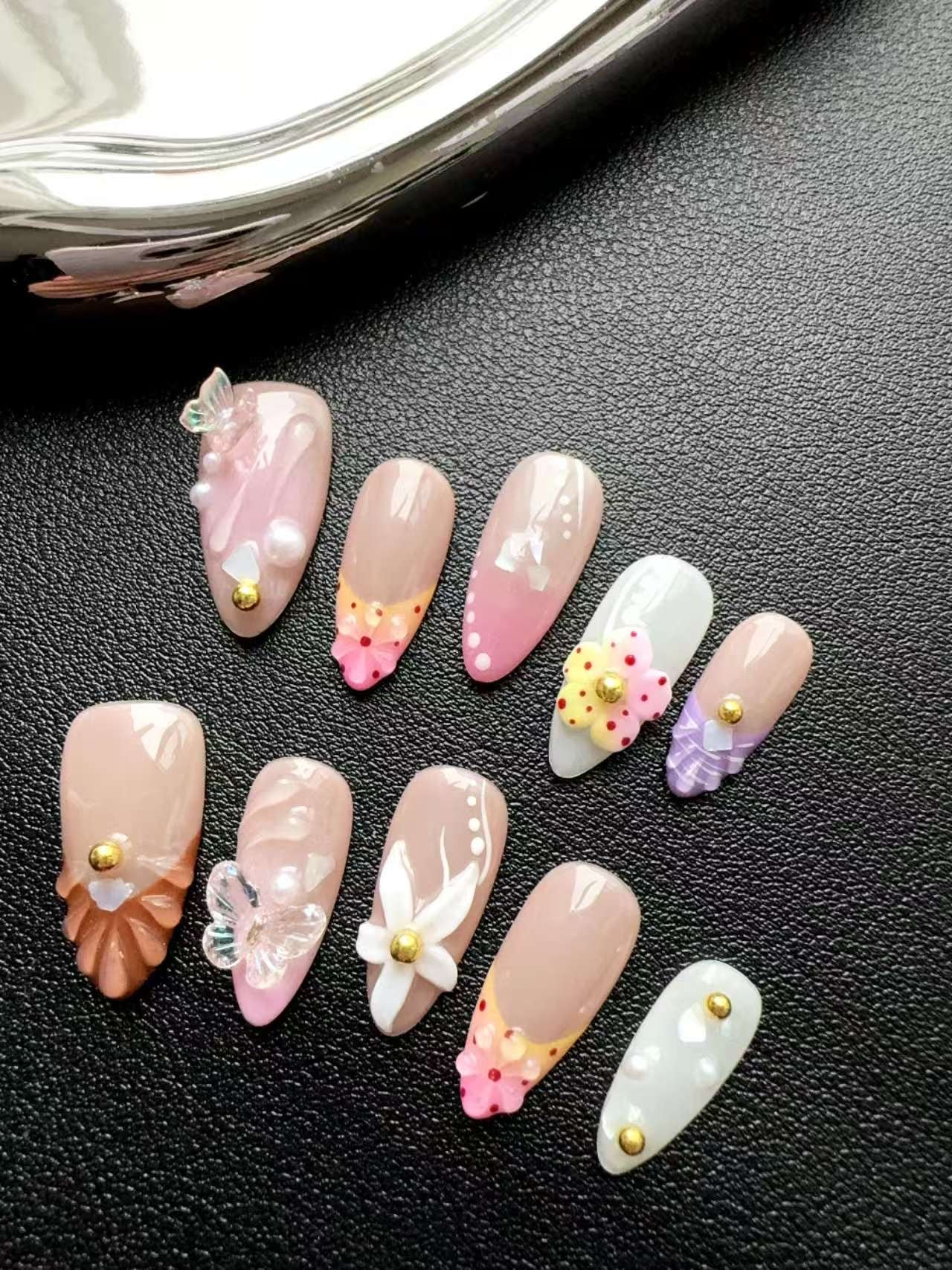 LOVELY BOW – Pink & Bow Design Nails